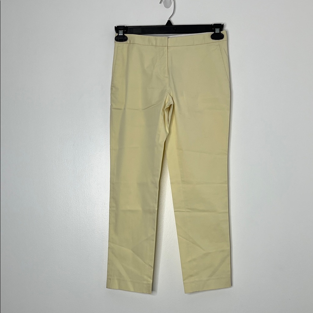 Theory Butter Yellow Ankle Pants Sz 0